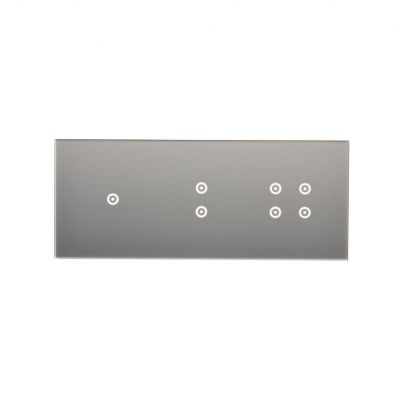 Simon 54 Touch Panel dotykowy S54 Touch 3 moduły 1 pole dotykowe + 2 pole dotykowe pionowe + 4 pola dotykowe srebrna mgła DSTR3134/71 KONTAKT (DSTR3134/71)