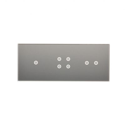Simon 54 Touch Panel dotykowy S54 Touch 3 moduły 1 pole dotykowe + 4 pole dotykowe + 2 pola dotykowe poziome srebrna mgła DSTR3142/71 KONTAKT (DSTR3142/71)