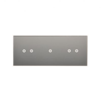 Simon 54 Touch Panel dotykowy S54 Touch 3 moduły 2 pola dotykowe poziome + 1 pole dotykowe + 2 pola dotykowe poziome srebrna mgła DSTR3212/71 KONTAKT (DSTR3212/71)