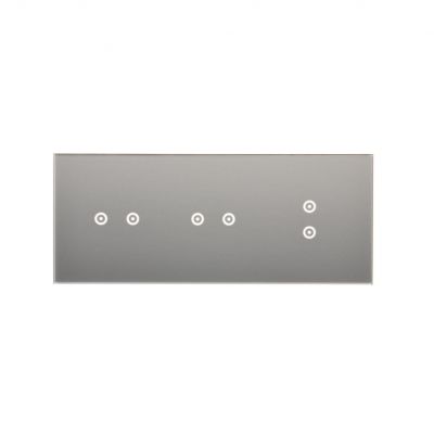 Simon 54 Touch Panel dotykowy S54 Touch 3 moduły 2 pola dotykowe poziome + 2 pole dotykowe poziome + 2 pola dotykowe pionowe srebrna mgła DSTR3223/71 KONTAKT (DSTR3223/71)