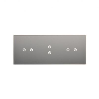 Simon 54 Touch Panel dotykowy S54 Touch 3 moduły 2 pola dotykowe poziome + 2 pola dotykowe pionowe + 2 pola dotykowe poziome srebrna mgła DSTR3232/71 KONTAKT (DSTR3232/71)