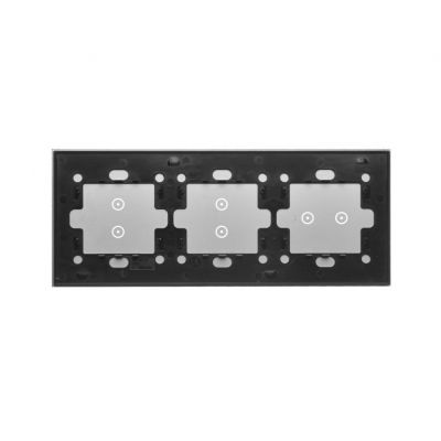 Simon 54 Touch Panel dotykowy S54 Touch 3 moduły 2 pola dotykowe poziome + 2 pola dotykowe pionowe + 2 pola dotykowe pionowe srebrna mgła DSTR3233/71 KONTAKT (DSTR3233/71)