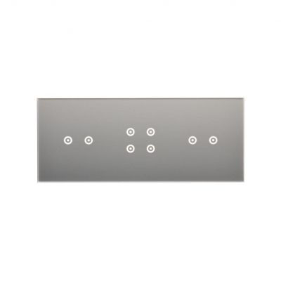 Simon 54 Touch Panel dotykowy S54 Touch 3 moduły 2 pola dotykowe poziome + 4 pola dotykowe + 2 pola dotykowe poziome srebrna mgła DSTR3242/71 KONTAKT (DSTR3242/71)
