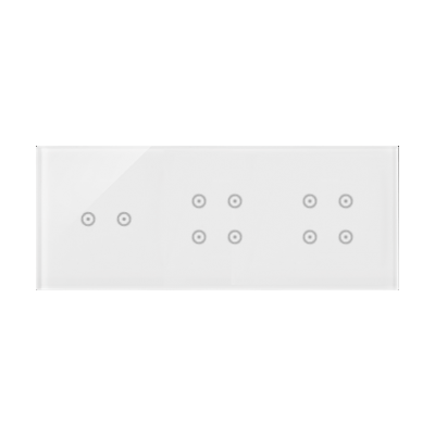 Simon 54 Touch Panel dotykowy S54 Touch 3 moduły 2 pola dotykowe poziome + 4 pola dotykowe + 4 pola dotykowe biała perła DSTR3244/70 KONTAKT (DSTR3244/70)