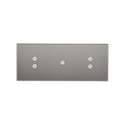 Simon 54 Touch Panel dotykowy S54 Touch 3 moduły 2 pola dotykowe pionowe +1 pole dotykowe + 2 pola dotykowe pionowe srebrna mgła DSTR3313/71 KONTAKT (DSTR3313/71)