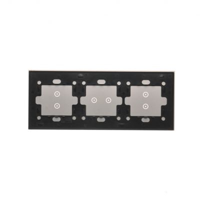 Simon 54 Touch Panel dotykowy S54 Touch 3 moduły 2 pola dotykowe pionowe + 2 pole dotykowe poziome + 2 pola dotykowe pionowe srebrna mgła DSTR3323/71 KONTAKT (DSTR3323/71)
