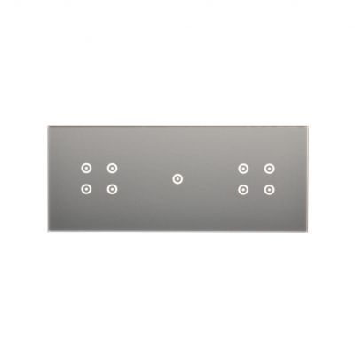 Simon 54 Touch Panel dotykowy S54 Touch 3 moduły 4 pola dotykowe + 1 pole dotykowe + 4 pola dotykowe srebrna mgła DSTR3414/71 KONTAKT (DSTR3414/71)