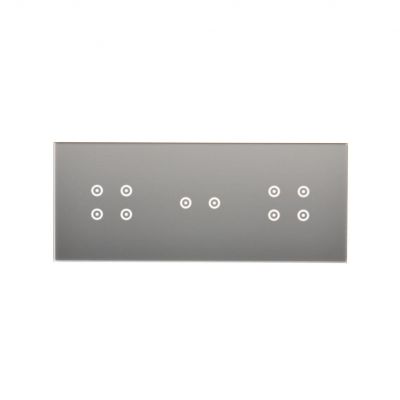Simon 54 Touch Panel dotykowy S54 Touch 3 moduły 4 pola dotykowe + 2 pola dotykowe poziome + 4 pola dotykowe srebrna mgła DSTR3424/71 KONTAKT (DSTR3424/71)