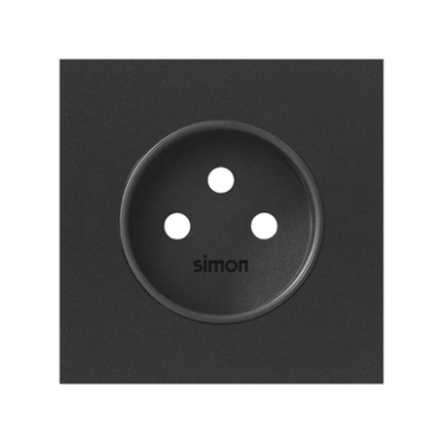 Simon 100 Pokrywa gniazda pojedynczego czarny mat 10000068-238 KONTAKT (10000068-238)