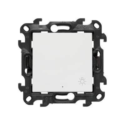 Simon 24; Przycisk „światło” z podświetleniem LED (moduł) 10 A, 250 V~, szybkozłącza; biały (NS1L.01/11)