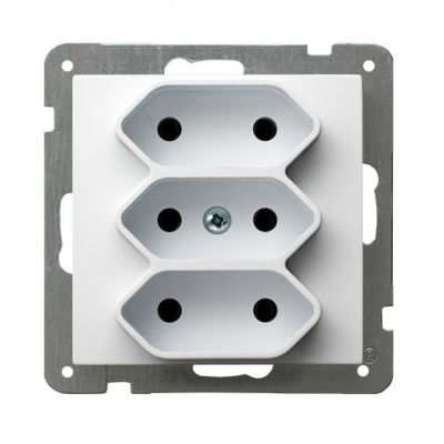 AS Gniazdo potrójne EURO kolor biały GP-3G/m/00 OSPEL (GP-3G/m/00)