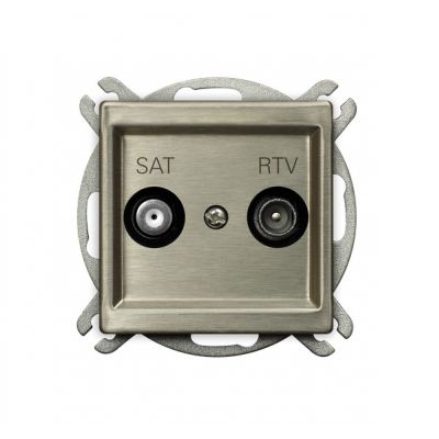 SONATA NOWE SREBRO Gniazdo antenowe RTV-SAT końcowe kolor nowe srebro GPA-RMS/m/44 OSPEL (GPA-RMS/m/44)