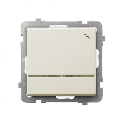 SONATA Łącznik schodowy z podświetleniem pomarańczowym kolor ecru ŁP-3RS/m/27 OSPEL (ŁP-3RS/m/27)