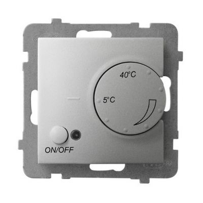 ARIA Regulator temperatury z czujnikiem podpodłogowym kolor srebro RTP-1U/m/18 OSPEL (RTP-1U/m/18)