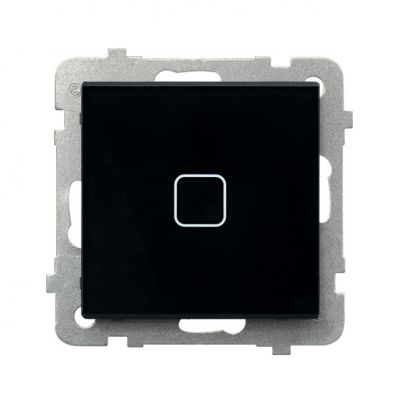SONATA TOUCH Łącznik dotykowy pojedynczy jednobiegunowy zwierny z podświetleniem kolor czarne szkło ŁPD-21RS/m/32 OSPEL (ŁPD-21RS/m/32)