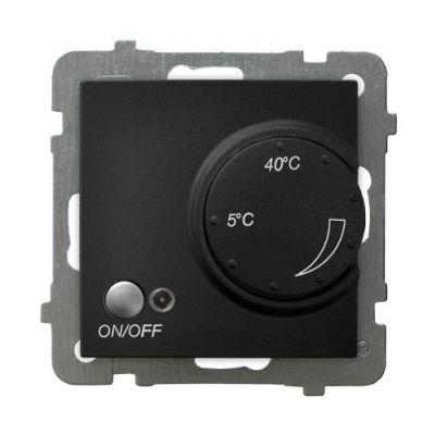 AS Regulator temperatury z czujnikiem podpodłogowym kolor czarny metalik RTP-1G/m/33 OSPEL (RTP-1G/m/33)