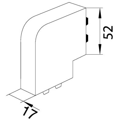 tehalit.SL Narożnik płaski 17x52mm biały (SL1705259016)