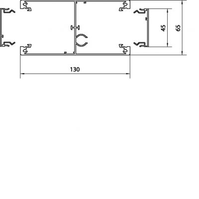 tehalit.DB Minikolumna dwustronna 45 wys. 650mm alu (DBP245650ELN)
