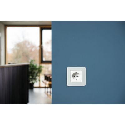Q.7 Ramka 1-krotna do modułu podświetlenia LED, szkło, czarne (10116176)