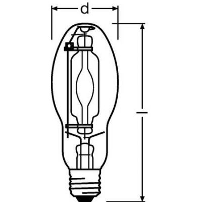 Ledvance Lampa metahalogenkowa - HQI-E 100W/NDL CLEAR E27 FS1 OSRAM (4050300345871)