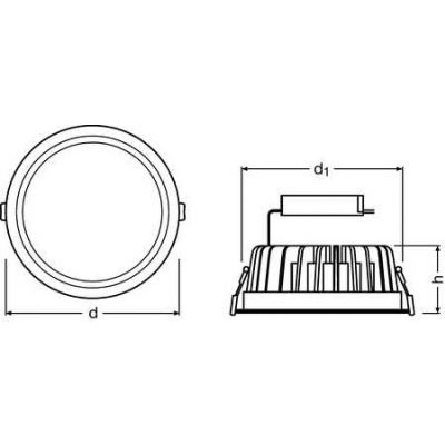 Downlight LED 25W 4000K 230V IP20 LEDVANCE (4058075000087)