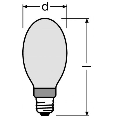 Lampa metahalogenkowa - HQI-E 70W WDL COATED E27 FS1 LEDVANCE (4050300397801)