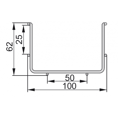 Korytko kablowe siatkowe 100x60mm 3mb KDS/KDSO100H60/3F 970510 BAKS (970510)