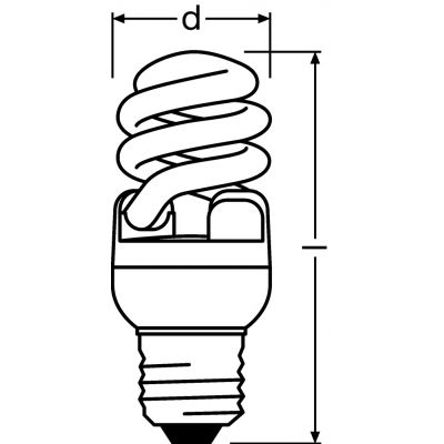 Ledvance Świetlówka kompaktowa Osram - DULUX VALUE MINITWIST 11W/827 E 27 (4008321605924)