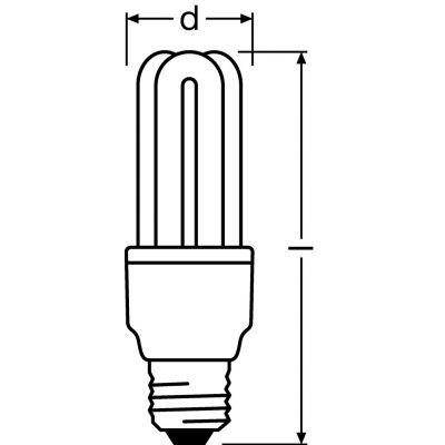 Ledvance Świetlówka kompaktowa Osram - DULUX VALUE 11W-827 E27 (4008321363794)