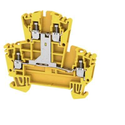 WEIDMULLER WDK 2.5V GE Zacisk modułowy wielorzędowy, złącze śrubowe, 2.5 mm², 400 V, 24 A, liczba poziomów: 2, żółty 1022350000 /50szt./ (1022350000)