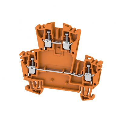 WEIDMULLER WDK 2.5 ZQV OR Zacisk modułowy wielorzędowy, złącze śrubowe, 2.5 mm², 400 V, 24 A, liczba poziomów: 2, pomarańczowy 1067990000 /100szt./ (1067990000)