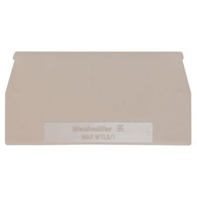 WEIDMULLER WAP WTL6/1 Płytka końcowa (styki), 65 mm x 1.5 mm, Ciemnobeżowy 1068300000 /20szt./ (1068300000)