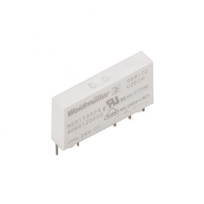 WEIDMULLER RSS112005 Miniaturowy przekaźnik przełączający, 5 V DC, 1 zestyk przełączny (AgNi platerowane złotem) , 250 V AC, 6 A, Przycisk testowy: Nie 1174540000 /20szt./ (1174540000)
