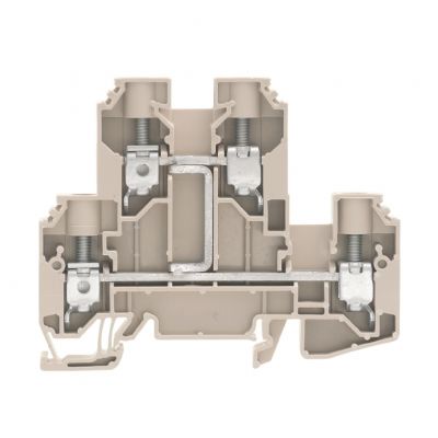 WEIDMULLER WDK 10 V Zacisk modułowy wielorzędowy, złącze śrubowe, 10 mm², 800 V, 57 A, liczba poziomów: 2, Ciemnobeżowy 1186770000 /50szt./ (1186770000)