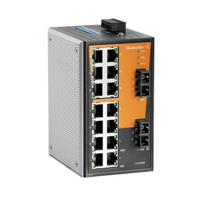 WEIDMULLER IE-SW-VL16-14TX-2SC Przełącznik sieciowy (prosty), niezarządzany, Fast Ethernet, Liczba portów: 14x RJ45, 2x SC wielomodowy, 0 °C...60 °C, IP30 1241030000 /1szt./ (1241030000)
