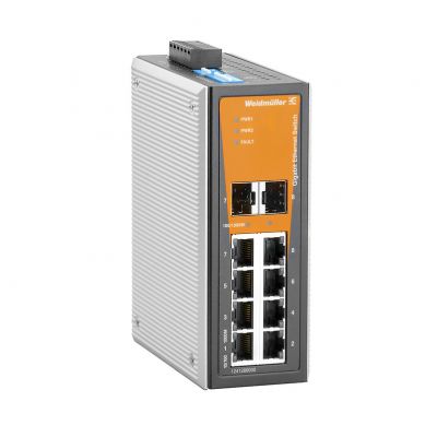 WEIDMULLER IE-SW-VL08-6GT-2GS Przełącznik sieciowy (prosty), niezarządzany, Gigabit Ethernet, Liczba portów: 6 * RJ45 10/100/1000BaseT(X), 2x porty wielofunkcyjne (10/100/1000BaseT 1241280000 /1szt./ (1241280000)