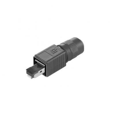 WEIDMULLER IE-PS-V04P-RJ45-FH-B Złącze RJ45, IP67, złącze 1: RJ45, Przyłącze 2: IDCTIA-568BAWG 26...AWG 22 1271240000 /10szt./ (1271240000)