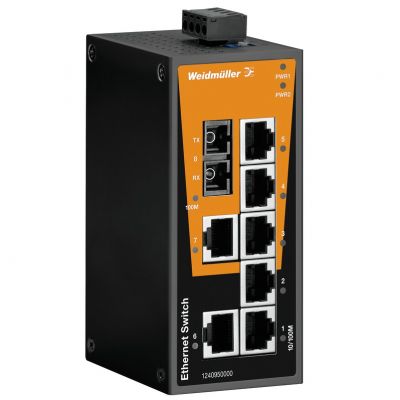 WEIDMULLER IE-SW-BL08T-7TX-1SCS Przełącznik sieciowy (prosty), niezarządzany, Fast Ethernet, Liczba portów: 7x RJ45, 1 * SC jednomodowy, -40 °C...75 °C, IP30 1286580000 /1szt./ (1286580000)