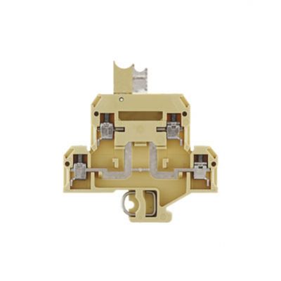 WEIDMULLER DKT 4V 2STB Zacisk modułowy wielorzędowy, złącze śrubowe, 4 mm², 400 V, 10 A, liczba poziomów: 2, beżowy / żółty 1304860000 /50szt./ (1304860000)