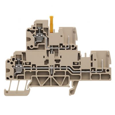 WEIDMULLER WDT 2.5/2 V Zacisk modułowy wielorzędowy, złącze śrubowe, 2.5 mm², 400 V, 24 A, liczba poziomów: 2, Ciemnobeżowy 1305300000 /50szt./ (1305300000)