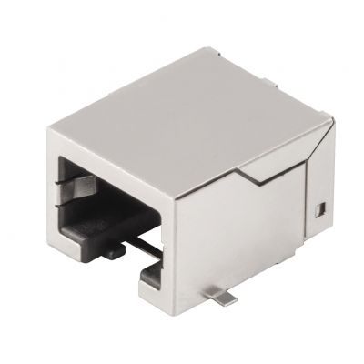 WEIDMULLER RJ45C5 S1D 2.7N4N RL Wtyk PCB złącza danych, Przyłacze lutowane SMD, 1.27 mm, Liczba biegunów: 8, 90°, 3.5 mm, Złoto na niklu, czarny, Tape 1433890000 /260szt./ (1433890000)