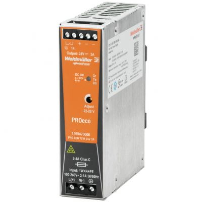 WEIDMULLER PRO ECO 72W 24V 3A Zasilanie 1469470000 (1469470000)