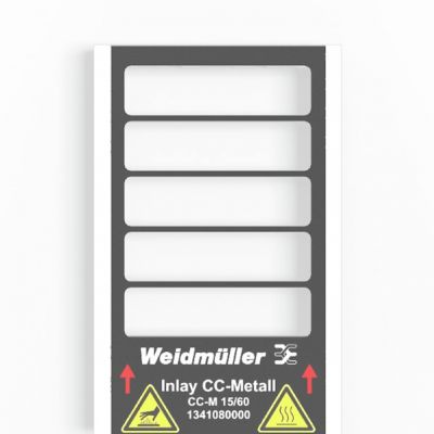 WEIDMULLER CC-M 15/60 2X3 AL SDR Oznaczenie urządzenia, 60 mm, Nadrukowane znaki: Na podstawie wymagań klienta (prosimy przesłać plik M-Print PRO), Aluminium chromowane (AL), srebrny 1474260000 /1szt. (1474260000)
