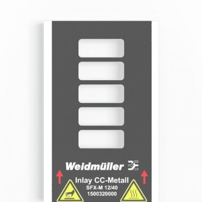 WEIDMULLER INLAY SFX-M 12/40 Wkład (znakowanie urządzenia), typ znacznika: SFX-M 12/40, Wykonanie: Uchwyt na 5 oznaczników 1500320000 /1szt./ (1500320000)