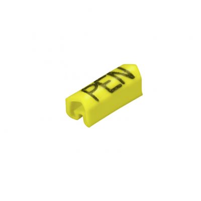 WEIDMULLER CLI C 02-9 GE/SW PEN CD System kodowania kabli, 1.3 - 3 mm, 3.4 mm, Nadrukowane znaki: litery, duże, PEN, PVC, miękkie, bez kadmu, żółty 1568241734 /125szt./ (1568241734)