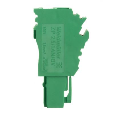 WEIDMULLER ZP 2.5/1AN/QV/1 GN Wtyczka (terminal), złącze wtykowe, 2.5 mm², 500 V, 24 A, Liczba biegunów: 1, zielony 1820570000 /50szt./ (1820570000)