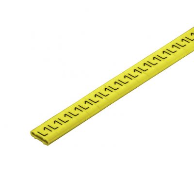 WEIDMULLER CLI M 2-6 GE/SW L2 CD System kodowania kabli, 10 - 317 mm, 11.3 mm, Nadrukowane znaki: znaki mieszane, L2, PVC, miękkie, bez kadmu, żółty 1871781729 /250szt./ (1871781729)