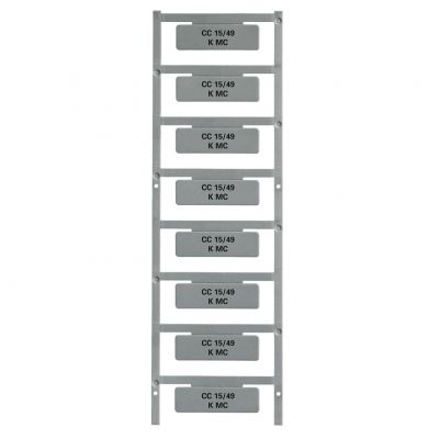 WEIDMULLER CC 15/49 K MC SDR Oznaczenie urządzenia, samoprzylepny, 49 mm, Nadrukowane znaki: Na podstawie wymagań klienta (prosimy przesłać plik M-Print PRO), poliamid 66, według 1877230000 /8szt./ (1877230000)