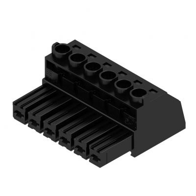 WEIDMULLER BVZ 7.62HP/06/180 SN BK BX Wtyk PCB (złącze wiązki), 7.62 mm, Liczba biegunów: 6, Przyłącze z jarzmem 1929970000 /50szt./ (1929970000)