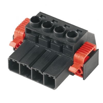 WEIDMULLER SVZ 7.62HP/04/180FI SN BK BX Wtyk PCB (złącze wiązki), 7.62 mm, Liczba biegunów: 4, Przyłącze z jarzmem 1932090000 /100szt./ (1932090000)